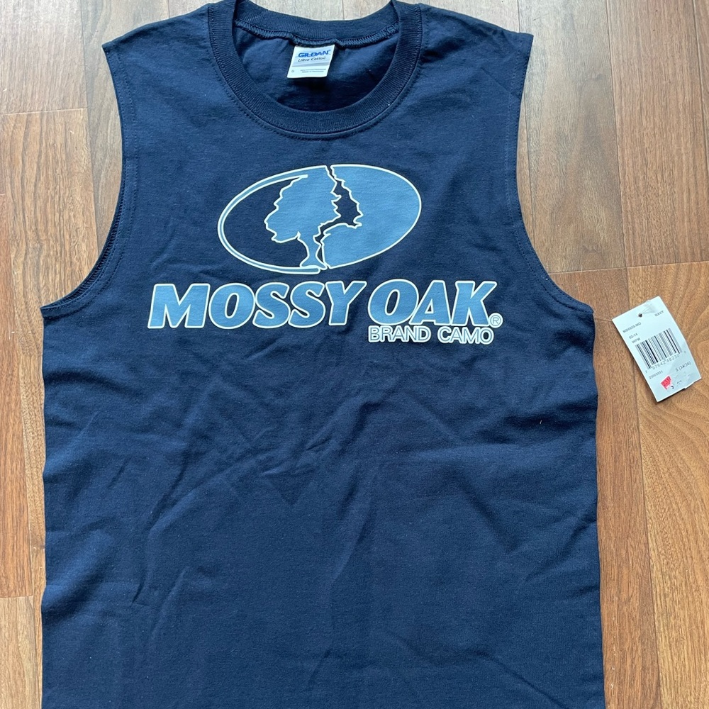 NEW Mens SML Mossy Oak Logo sleeveless‎ shirt tank top